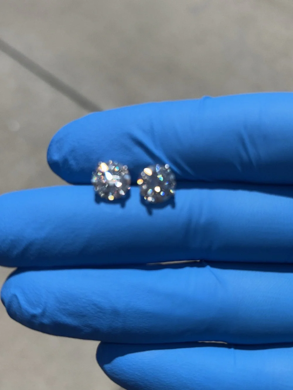 Moissanite Diamond Stud Earrings